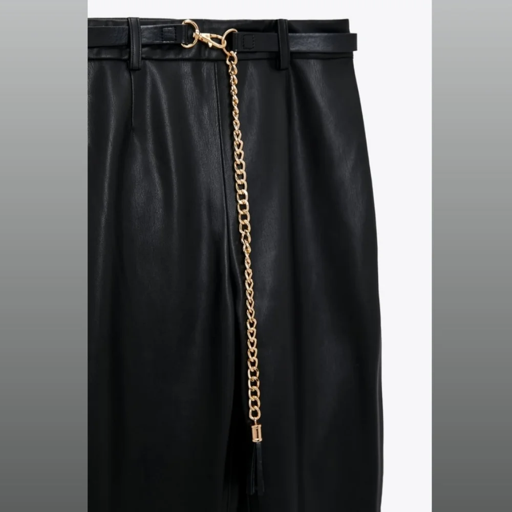 Zara faux leather belted leggings - Picture 5 of 5